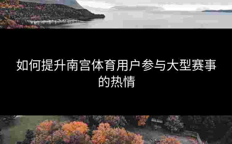 如何提升南宫体育用户参与大型赛事的热情