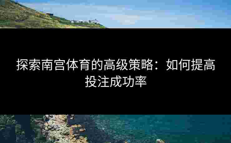 探索南宫体育的高级策略：如何提高投注成功率